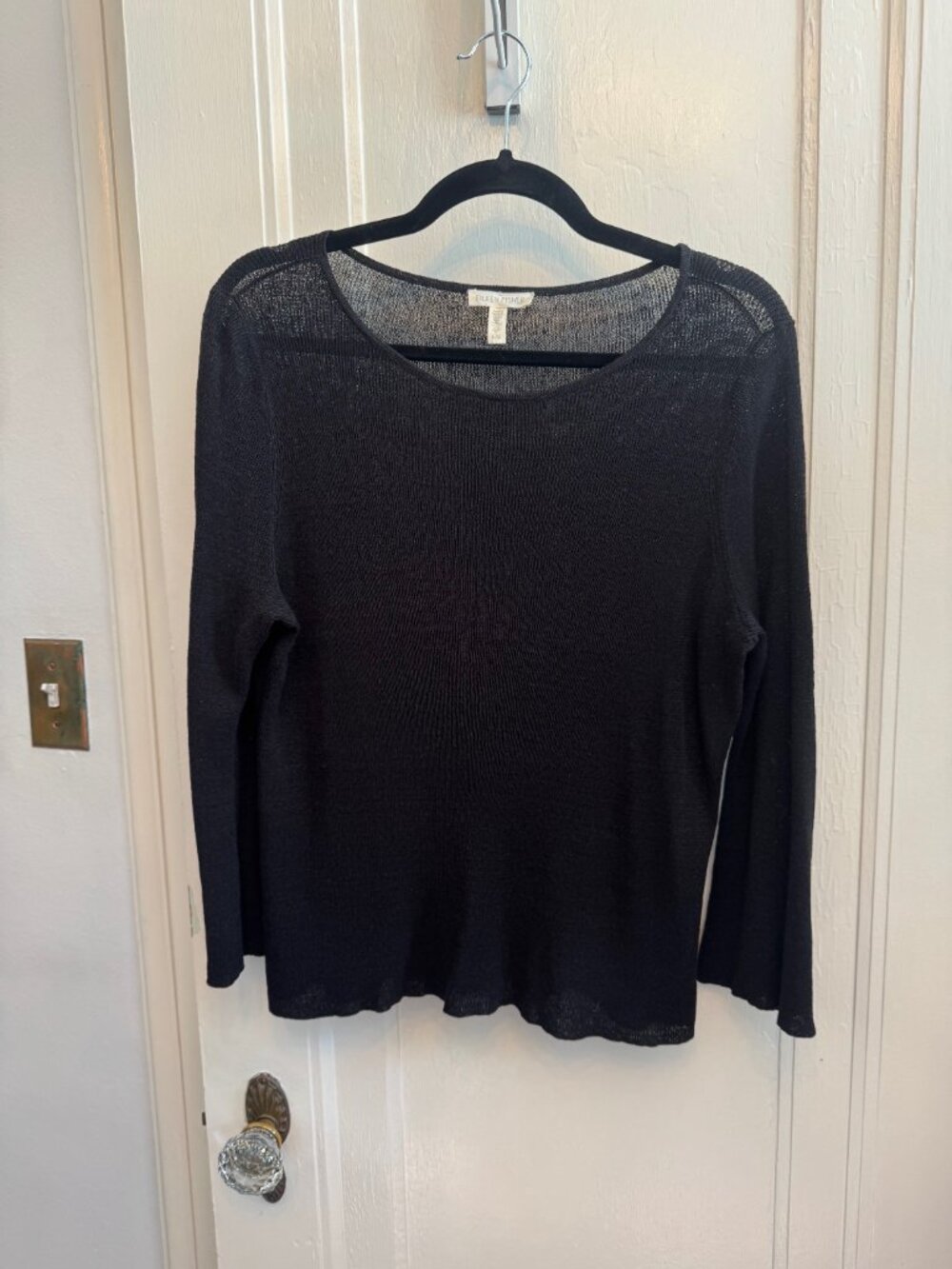 Eileen Fisher Linen-Nylon Sweater Size L